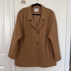 Old Navy Women's Camel/Tan Single-Breasted Pea Coat